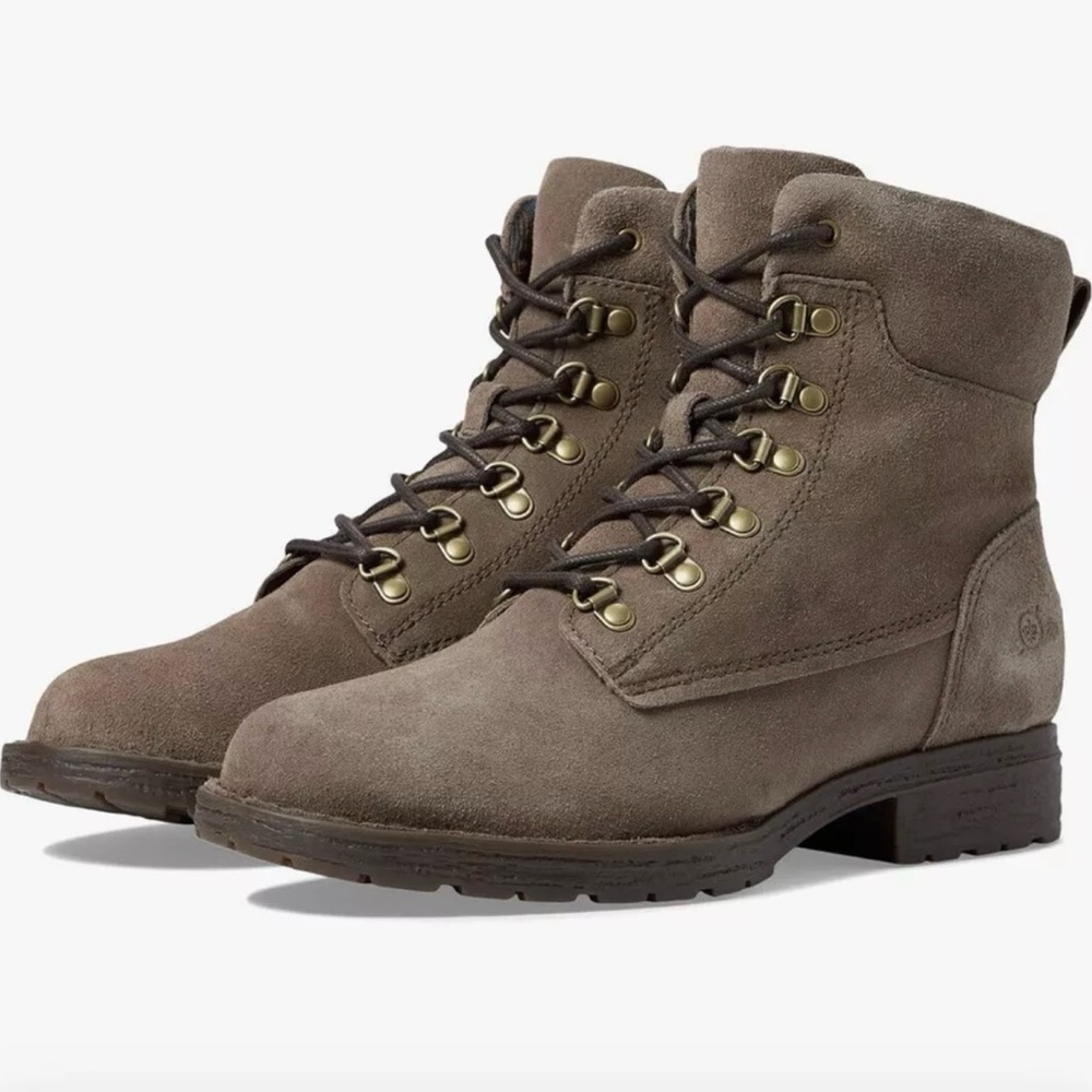 Born Codi Leather Lace Up Biker‎ Moto Combat Boots New Women's size 6M New